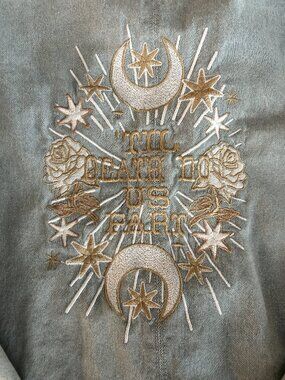 Custom Embroiderd "Til Death Do Us Part" Denim Jacket